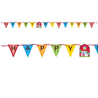 Farm Barnyard Happy Birthday Farmhouse Ribbon Banner 