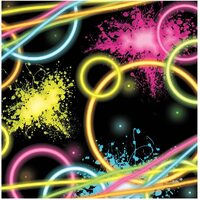 Glow Party Lunch Napkins 16 Pack