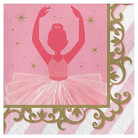 Ballerina Twinkle Toes Lunch Napkins 16 Pack