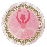 Ballerina Twinkle Toes Paper Dinner Plates 8 Pack