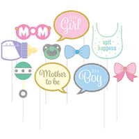 Baby Shower Boy or Girl Photo Booth Props 10 Pack