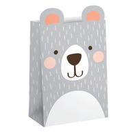 1st Birthday Bear Paper Loot Favour Treat Bags 8 Pack