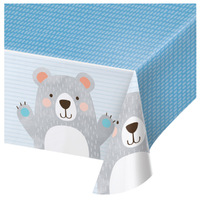 1st Birthday Bear Plastic Tablecover 