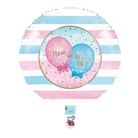 Baby Shower Gender Reveal Girl or Boy? Round Foil Balloon