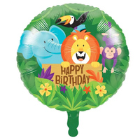Jungle Safari Happy Birthday Foil Balloon