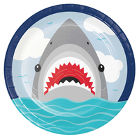 Shark Party Paper Dinner Plates 8 Pack