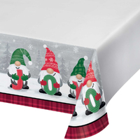 Christmas Holiday Gnomes Paper Tablecover 