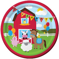 Farmhouse Barnyard Fun Paper Dinner Plates 8 Pack