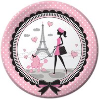 Party in Paris Dinner Plates 8 Pack
