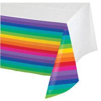 Rainbow Plastic Tablecover 