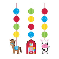 Farm Barnyard Hanging String Cutouts 3 Pack