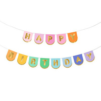 Happy Birthday Rainbow Bunting Banner