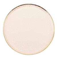 Peach Dotty Gold Foiled Mix It Up Paper Dinner Plates 8 Pack