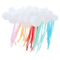 Cloud Garland & Streamers DIY Balloon Backdrop 