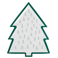 Nordic Noel Christmas Tree Shaped Plates 8 Pack