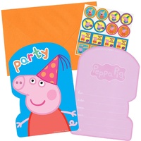 Peppa Pig Party Supplies - Peppa Pig Invites 8 Pack