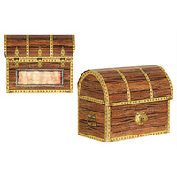 Pirate Party Supplies - Treasure Chest Loot Boxes 4 Pack