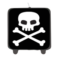 Pirate Party Supplies Skull and Crossbones Candle
