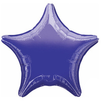 Purple Star Shaped Balloon Metallic Standard Foil 