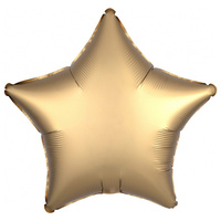Gold Star Shaped Luxe Satin Sateen Foil Balloon