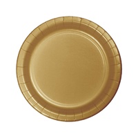 Glittering Gold Party Supplies Lunch Desert Cake Plates 24 pack