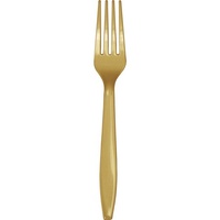 Glittering Gold Plastic Forks 24 pack