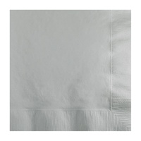 Shimmering Silver Party Supplies Napkins 50 Pack