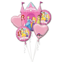 Disney Princess 1st Birthday 5 Foil Balloon Bouquet