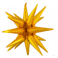 Large Magic Gold Star SuperShape 3-D Multi-Balloon 
