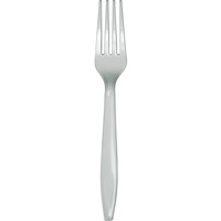 Shimmering Silver Party Supplies - Plastic Forks 24 Pack