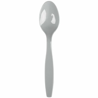 Shimmering Silver Party Supplies - Plastic Spoons 24 Pack
