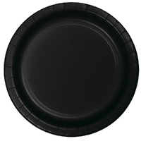 Black Velvet Party Supplies  - Black Lunch Plates 24 pack