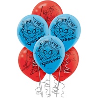 Spiderman Party Supplies 6 Pack Latex Balloons