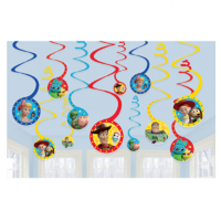 Toy Story 4 Party Supplies Hanging Swirls 12 Pack