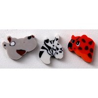 Jungle Animal Safari Mini Erasers 12 pk