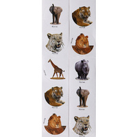 Wild Animal Stickers Jungle Safari Zoo 20 Pack