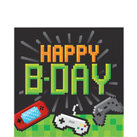 Game On Party Supplies Happy Birthday Lunch Napkins