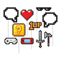 Game On Party Supplies Photo Booth Props 10 Pack