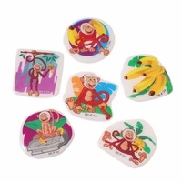 Monkey Party Supplies Puffy Stickers 6 Pack Loot Party Favours 