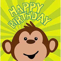 Monkeyin Around Happy Birthday Disposable Lunch Napkins