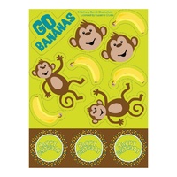 Monkeyin Around Stickers 4 sheets per Pack