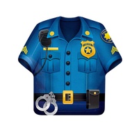 Police Party Supplies Police Shirt Shaped Dinner Plates