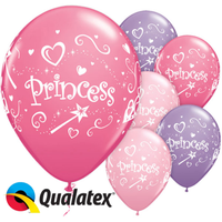 Princess Round Patterned Balloons