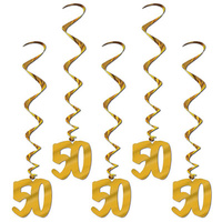 50th Birthday Anniversary Whirls