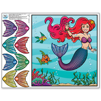 Mermaid Party Supplies Pin The Tail On The Mermaid Party Game