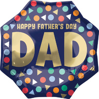 Happy Father's Day Dad Hexagon Shaped Foil Balloon
