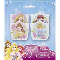 Disney Princess Shaped Note Pads 4 pack