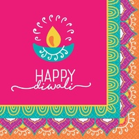 Diwali Festival of Lights Beverage Napkins 16 Pack