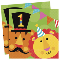 Circus 1st Birthday Lunch Napkin