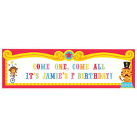 Circus Party Supplies - 1st Birthday Giant Personalised Banner